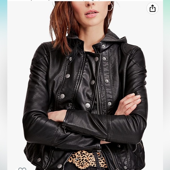 Free People Dawn vegan leather jacket